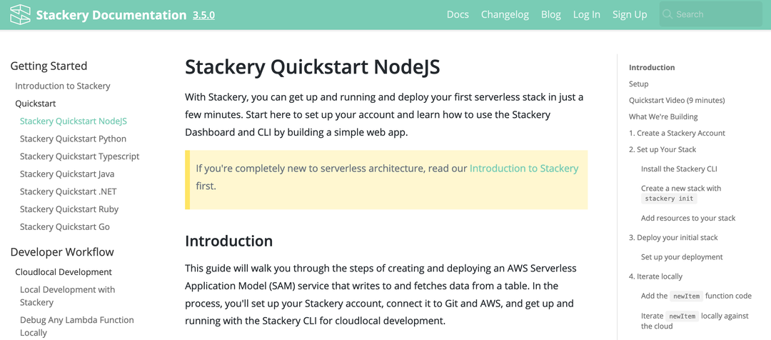 Example of Docusaurus website