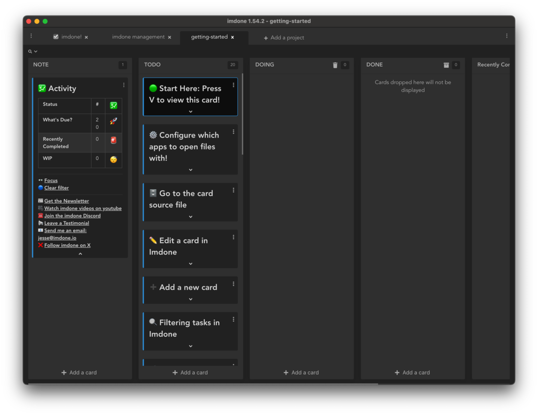 Imdone kanban application
