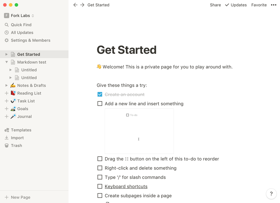 Notion Markdown application